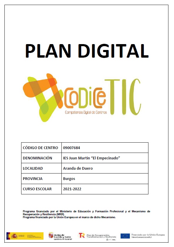 PLAN DIGITAL DEL CENTRO - PORTADA